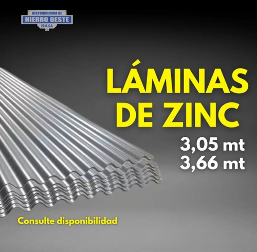 Láminas De Zinc De 3.05×0.80