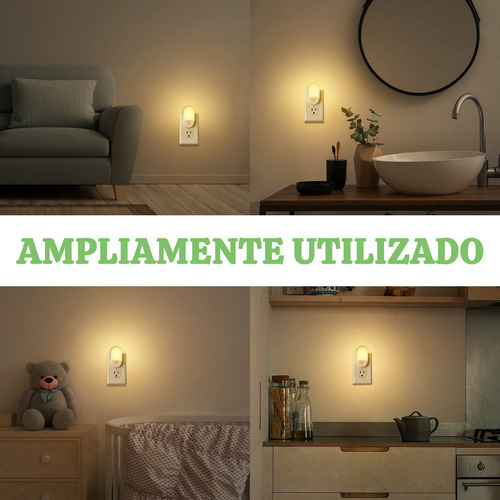 2 Luz Nocturna Regulable Sensor Automático Para Niños Hogar