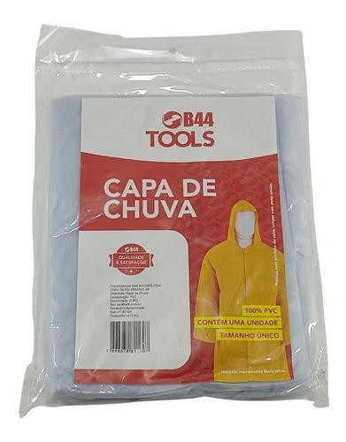 Imagem 6 de 6 de Capa De Chuva Incolor Com Capuz Unissex Pvc Transparente