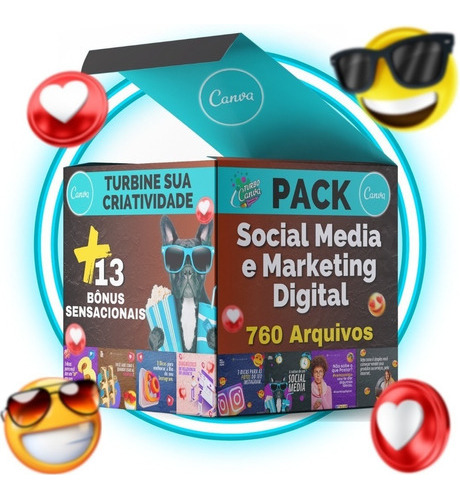 Canva Marketing Digital 760 Arquivos 100% No Canva + Bônus