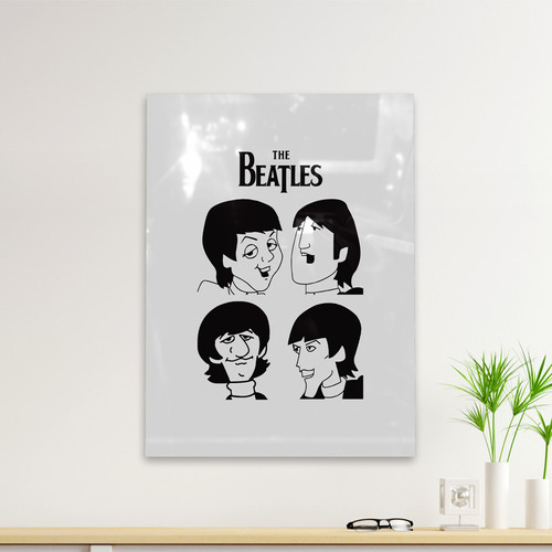 Cuadro Deco Caricatura The Beatles (d0148 Boleto.store)