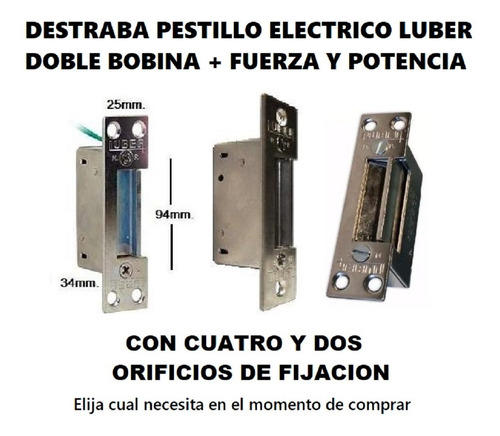 Cerradura Pestillo Electrico Abre Puerta Pulsador + Trafo Gr