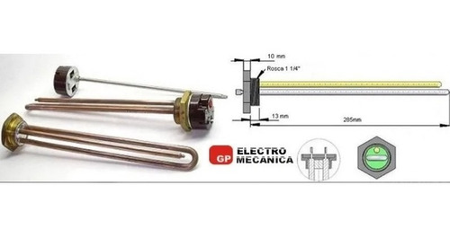 Imagen 4 de 8 de Resistencia + Termostato + Interruptor Termotanque 2000w