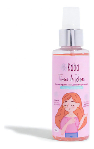 Tônico facial Rose da Kaba - 120 ml, hora de aplicação, dia e noite, tipo de pele normal