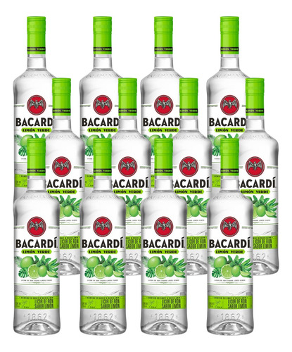 Caja De 12 Bacardí Blanco Limón 750 Ml