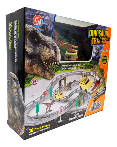 Pista Armable Dinosaurio Tracks Con Automovil