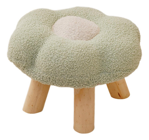 * Taburete De Sofá Con Forma De Flor Otomana, Taburete Verde