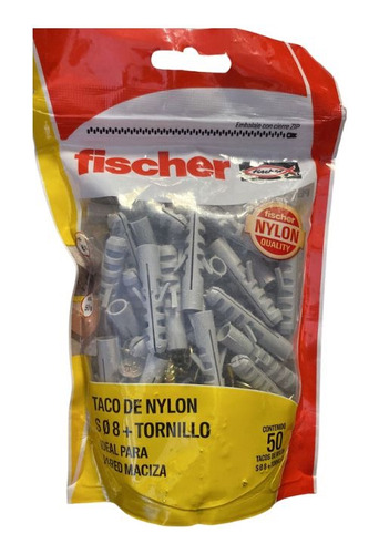 Taco De Nylon S 8 + Tornillo Fischer 50 Unidades 616785