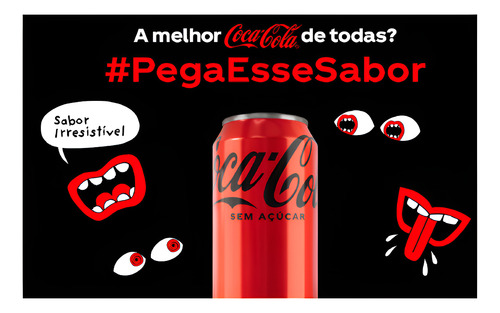 Coca Cola Sem Açúcar Lata 350ml Kit Com 15 Unidades