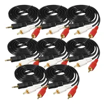 Comprar Pack 10 Cables Auxiliar 3.5mm A Rca Macho Estéreo 1,5mts 