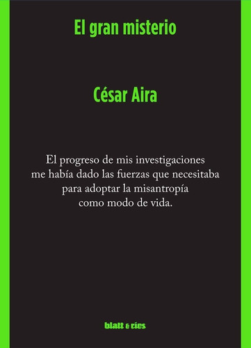 César Aira - El Gran Misterio