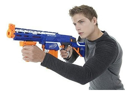 Nerf N-strike Elite Retaliator Dart Blaster, Stock, Grip, Ba
