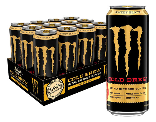   Monster Energy 12 Pz   Nitro Cold   Brew  Sweet  Back 