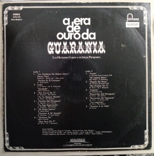 Lp - Los Hermanos Lopez Y Su Harpa Paraguaya Vinil (Usado)