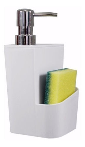 Dispenser Detergente E Esponja Branco 650ml Ou Sabão Líquido