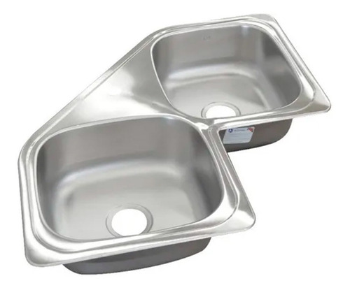 Fregadero Cocina Submontar 2 Tinas Esquinero110x52x18 Cse110