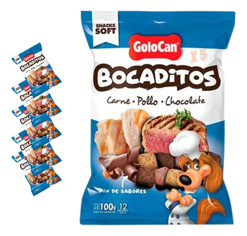 Golocan Bocaditos Carne Pollo Y Chocolate 100 Gr 5 Unidades