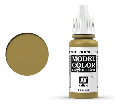 Vallejo Model Color 17ml Pintura Acrílica Color 173 Oro Viejo 70.878