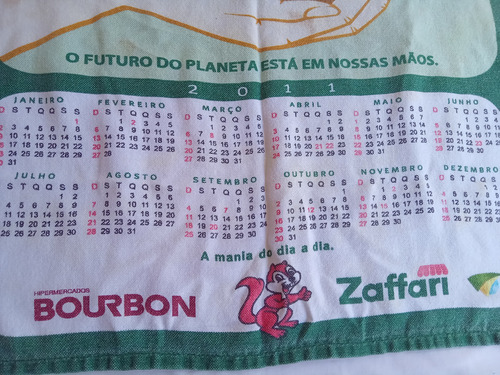 Calendário 2011 Futuro Do Planeta Em Nossas Mãos - Na19 (Usado)