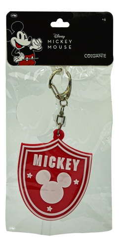 Disney Mickey Mouse Escudo Llavero Colgante Rojo Bestway