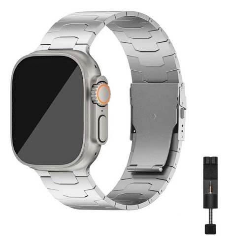 Correa Para Apple Watch Iwatch Ultra 2 1 Acero Titanio 49mm