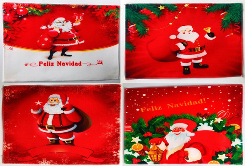 Imagen 5 de 8 de Decoración Navidad Individual Mesa Tela