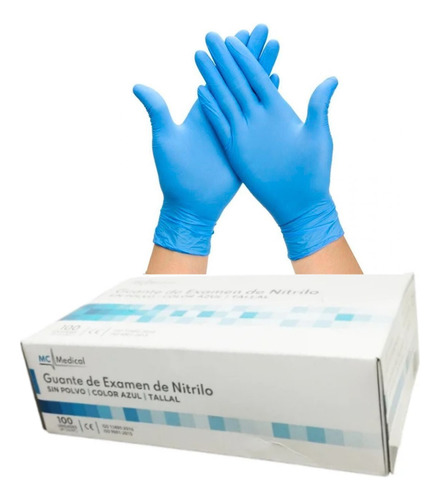 Guantes Nitrilo Azul Caja X 100und 