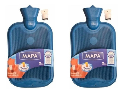 Bolsa Agua Caliente Mapa Pirelli C/ Tapón Repuesto Azul X2