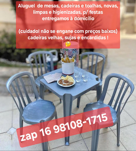 Locação De Mesas E Cadeiras Para Festas, Eventos, Aniversári