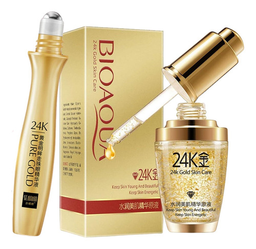 Kit Bioaqua 24k Gold  Colageno Acido Hialuroinico 2pz Full