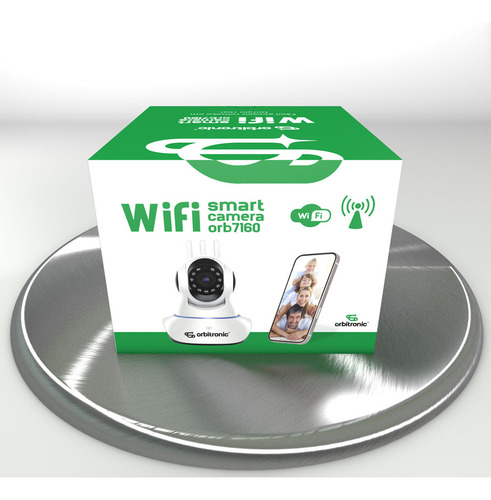Câmera Segurança 3 Antenas Ip Onvif Wifi Wireless Orbitronic Cor Branco