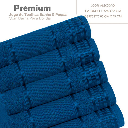 Cobre Leito King Kit Suíte 12 Peças + Jogo De Cama E Banho Azul-aço Topázio