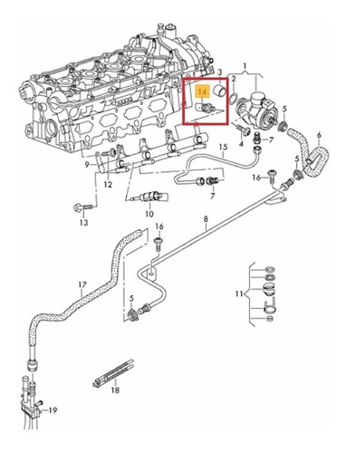 Sensor Presion Combustible Volkswagen Touareg 4.2 Fsi 2014