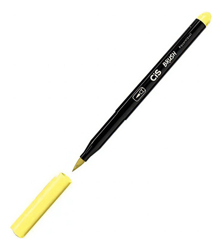 Caneta Brush Pen Cis Aquarelável Pincel Marcador Artístico Cor 26 - AMARELO CLARO