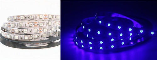 Kit 8 Fita Led Rolo 5m 5050 Azul Nao Impermeavel 12v