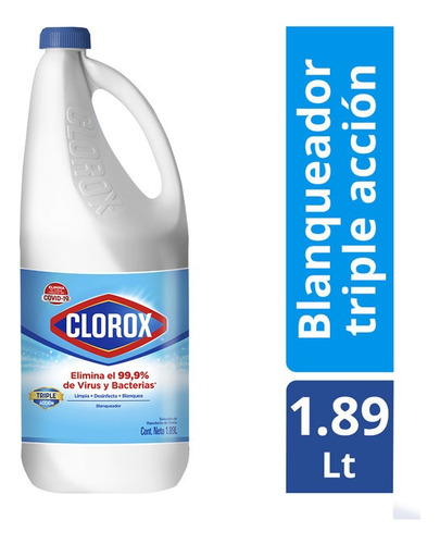Blanqueador Clorox Triple Acción Aroma Original 1,89 Lt
