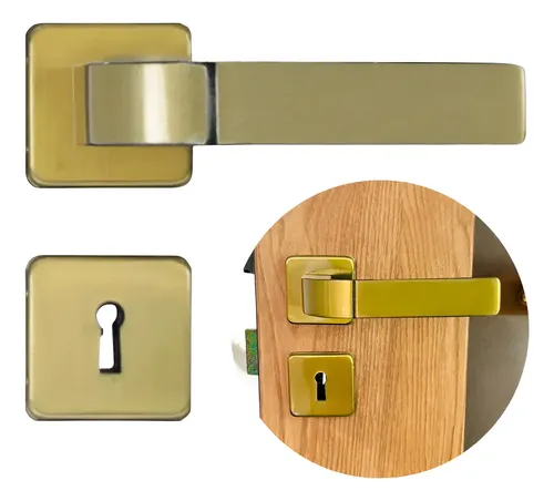 Fechadura De Porta Interna Quarto Modena Dourada Luxo 10763