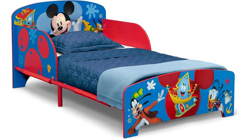 Cama Camita Infantil De Madera Disney Mickey Mouse