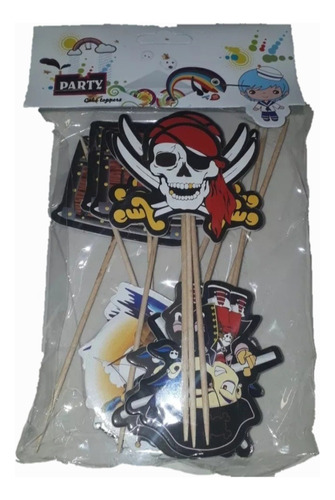 120 Cake Toppers Decoración De Tortas - Piratas