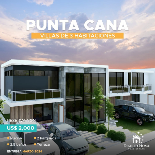 Proyecto De Solo 4 Villas Tipo Townhouse Ubicadas En Punta Cana, República Dominicana