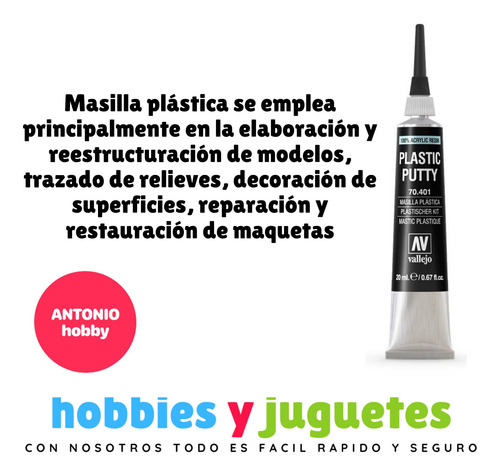 Vallejo 70401 Putty Masilla Plástica Para Maquetas La Plata