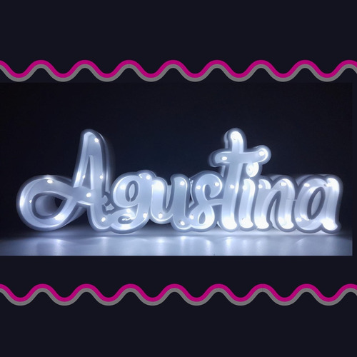 Nombres Iluminados 5 Letras 25 Cm Polyfan Cartel Con Luces