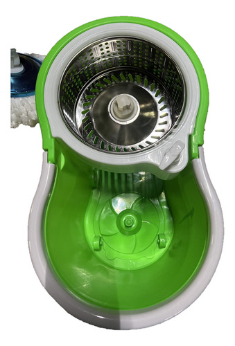 Trapeador Giratorio Con Cubeta Spin Mágico Microfibra Grande Color Verde
