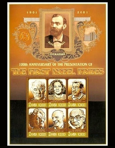 Literatura - Premios Nobel - Zambia - Hojita Mint