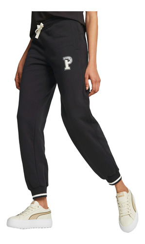 Pants Puma Casual Squad Mujer Negro