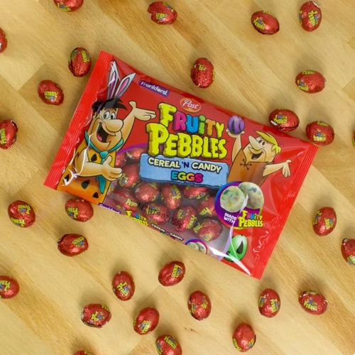 Huevitos Pascua Frankford Fruity Pebbles Cereal & Candy Eggs