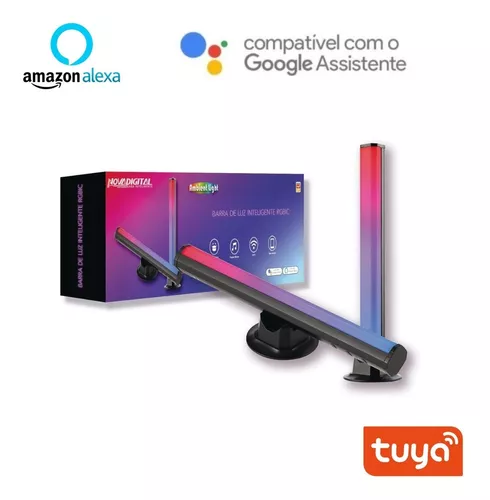 Barras de luz LED RGB inteligentes tuya wifi sincronização de música, para  jogos, pc, decoração de quarto, alexa e google home - FRETE GRÁTIS - MDT  Store