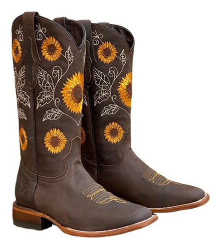 Botas Vaqueras Para Mujer Girasol Occidental