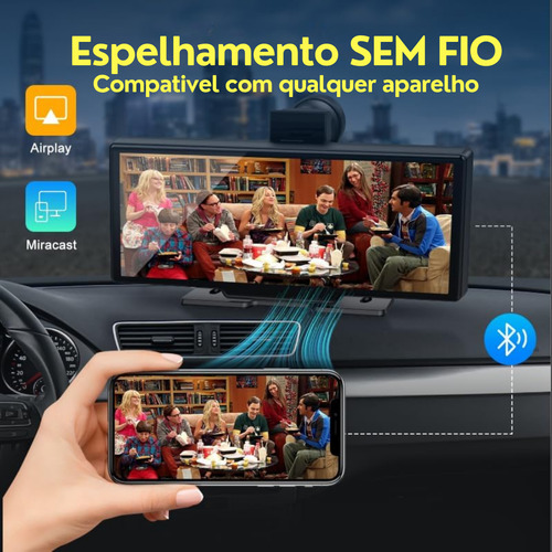 Multimídia Central Smart 10 Polegadas Carplay Wifi Bluetooth