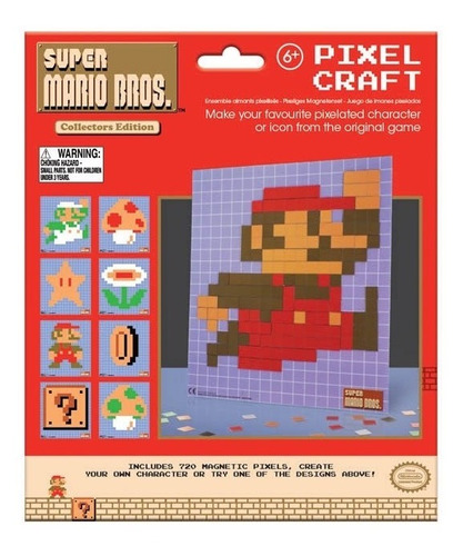 Imanes Super Mario Bros Nintendo Oficial Pixeles Decora Geek